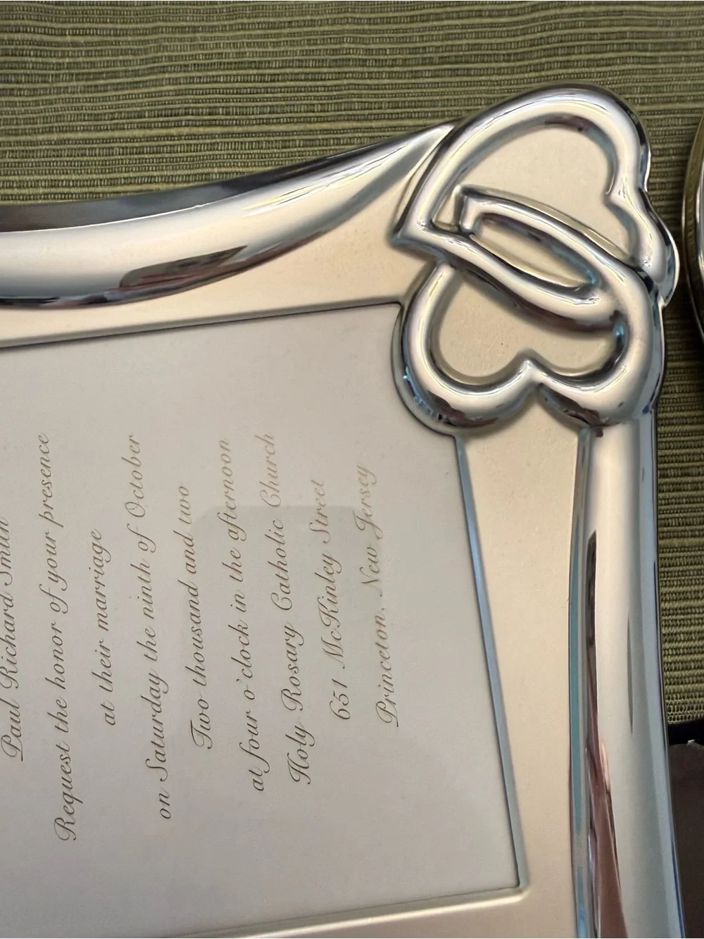 2 LENOX SILVER PLATED WEDDING PROMISES FRAMES 8x10 AND DOUBLE 5x7 FRAME LOVE